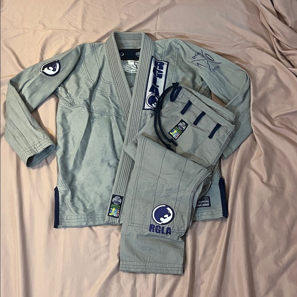 Roots Gray Martial Arts Gi with Colorful Patch